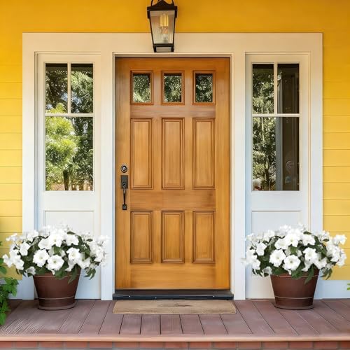Artificial Flowers for Outdoors, Faux Petunias Spring Summer Decoration, Fake Flowers Plants UV Resistant Look Real Silk Flowers for Outside Planter Front Door Porch Patio Yard (12, White) - Image 3