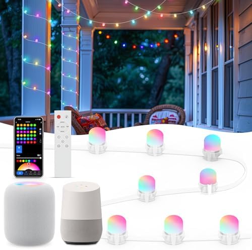 APPECK Outdoor String Lights 76FT with 200 LEDs, RGB Outdoor Patio Lights by APPECK
