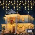 Hopolon 33FT 360 LED Warm White Christmas Icicle Lights, 60 Drops Plug in by Hopolon