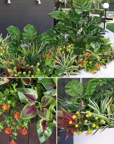 Ouddy Decor 18 Pcs Artificial Plants for Outdoors Fake Greenery Stems - Image 3