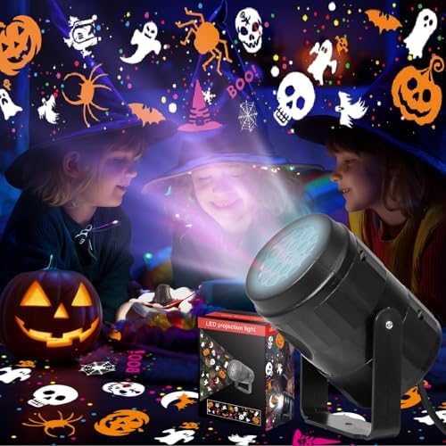 Halloween Projector Lights Outdoor/Indoor, Led Lights Projector for Halloween Decorations, Holiday Projector for Halloween Party,Newly Upgraded Halloween Indoor for Home，Halloween Gift (Black) - Image 7