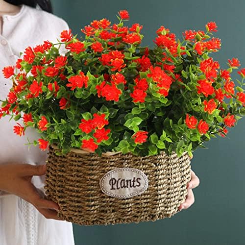 RECUTMS Artificial Fake Orange Flowers,Spring Faux Outdoor Plastic Plants - Image 6