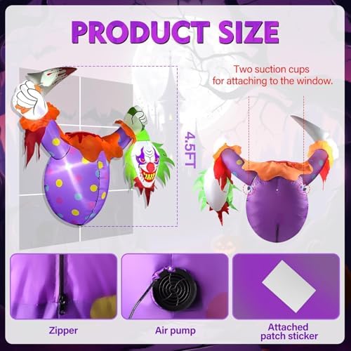 4.5FT Halloween Inflatables, Kalolary Halloween Window Blow up Decorations - Image 2