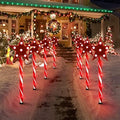 LAMPHOME 8 Pack 64LED Twinkle Star Pathway Lights - Outdoor, Garden Pathway Markers, Set-of-8 Stick Lights for Christmas Garden Decor by ULL