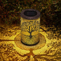 Solar Lantern Outdoor, Tree of Life Metal Hanging Light Waterproof by Outable