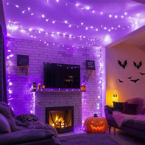 JMEXSUSS 400 LED Purple Halloween Lights Outdoor, Purple String Lights - Image 5