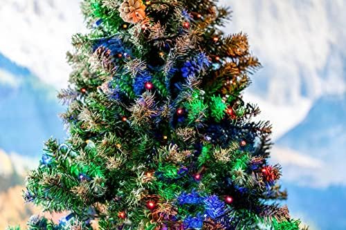 Novelty Lights 34ft 100 LED Multicolor Christmas String Lights, Brown Wire - Image 5
