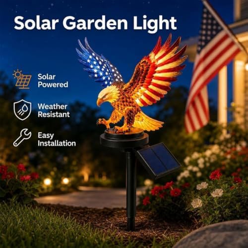 Halloween Decorations Outdoor-Eagle Solar Stake Lights Halloween Decor - Image 7
