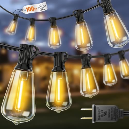 VOLIVO 100FT Outdoor String Lights for Patio, Waterproof Hanging Lights by VOLIVO