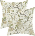 CXMEIFLY Spring Floral Birds Pillow Covers 22 x 22 Inch Set of 2 for Chinoiserie Flowers Decor Throw Pillows Sage Green Plant Outdoor Decorative Cushion Cases for Couch Bed Decorations by CXMEIFLY