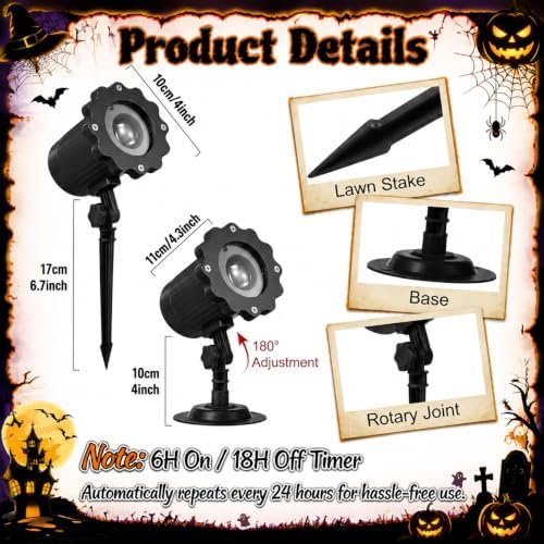 Halloween Projector Light Outdoor Upgraded Patterns(Ghost Bride) - Image 2