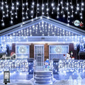 400 LED Icicle Lights for Outside 33FT White Christmas Lights Outdoor by Einiiya