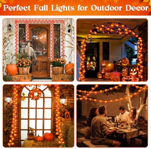 Fall Solar Lights Outdoor Decorative Thanksgiving Decoration String Garland - Image 7