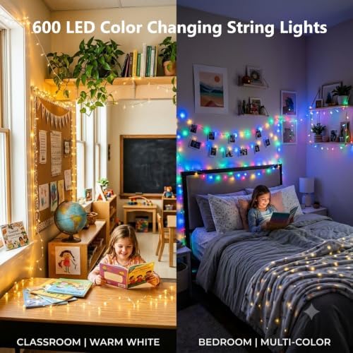 JMEXSUSS 168FT 600 LED Color Changing Christmas Lights Outdoor Plug in - Image 2