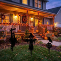Set of 3 Halloween Scarecrow Ghost Raven Garden Stakes, 12 Inch Yard Art Sculpture, Outdoor Lawn Ornament for Patio, Porch, Backyard Decor (Black) by RSACCSKY