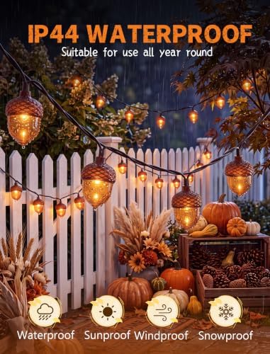 8.5 FT Fall String Lights with 10 LED 3D Acorn Plug in Autumn Décor Lights - Image 4