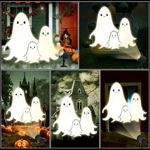 Treela Cute Ghost Projector Light Outdoor Halloween Decoration, Dynamic - Image 6