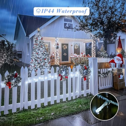 JMEXSUSS Clear Wire 720LED 230 FT White Christmas Lights with 8 Modes - Image 4