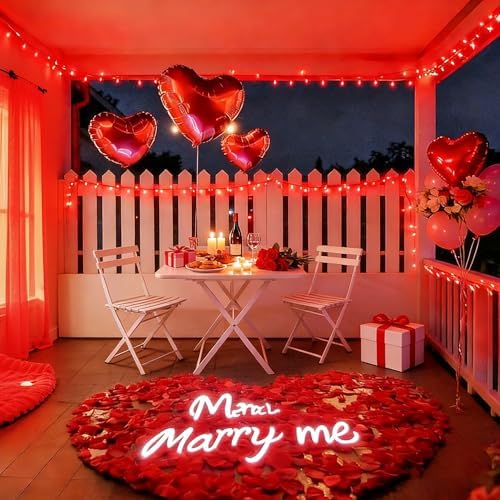 LAMPHOME 60LED Red Valentine Lights, Valentine Room Lights Green Wire, Connectable Plug in red Christmas String Light Indoor Outdoor for Christmas Bedroom Valentines Day Party - Image 4