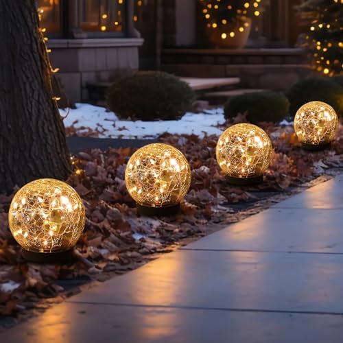 Solar Globe Lights Outdoor Waterproof-Solar Balls-Solar Garden Lights Orbs by MLKNK