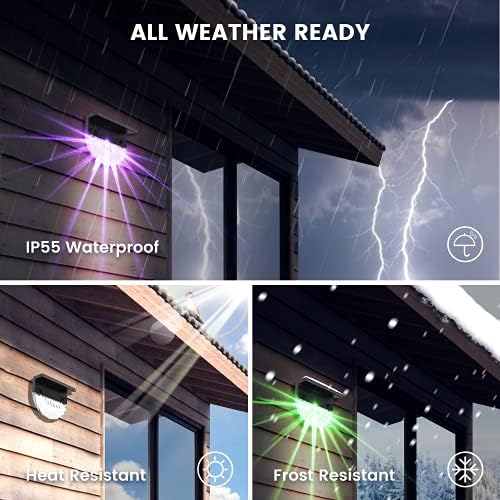 Solar Deck Lights Outdoor - 6 Pack Solar Fence Lights Waterproof Solar Stair Lights Outdoor Solar Lights Decor for Backyard Fence Steps Stairs Railing Garden Patio Pathway Outside - Image 4
