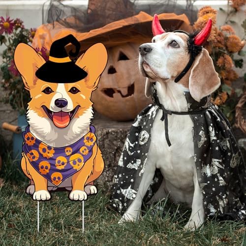 6 PCS Halloween Dog Decorations Cute Halloween Yard Sign with Stakes Dog Yard Decorations Halloween Yard Decorations Outdoor Signs - Image 5