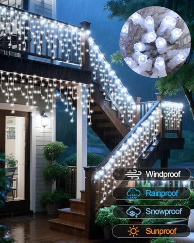 Christmas Outdoor/Indoor Decorations Ice Lights Twinkle Fairy String Light - Image 6