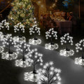 Upgrade Snowflake Solar Christmas Lights Outdoor - 2PACK 40LED Snowflake Pathway Lights for Outdoor Christmas Decorations,Waterproof Solar Garden Lights for Yard Xmas Party Decor(Cool White) by X-GiftKey