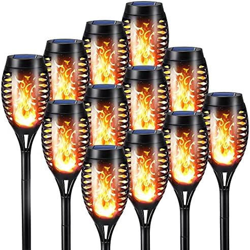 Toodour Solar Torch Flame Lights, 12 Pack Solar Halloween Lights Outdoor by Toodour
