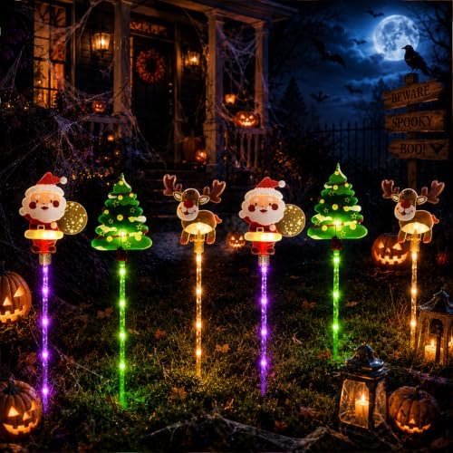 Solar Christmas Lights Outdoor, Yard Decor for Garden, Lawn and Pathway by Vioshon