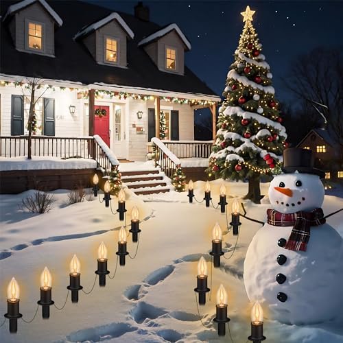 C9 Christmas Pathway Lights Outdoor - 24.2FT Path String Lights with 20 LED - Image 6