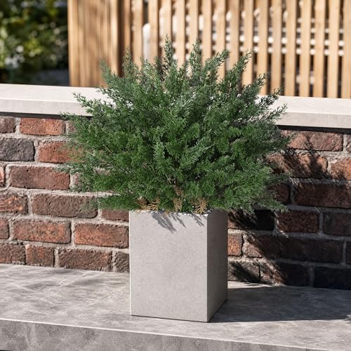 Cedar Stems Fake Plants Artificial Plants Outdoor Decor, 4 Bundles Cedar Branches Realistic Artificial Greenery for Outdoors UV Resistant Faux Plants for Front Door Porch Patio Yard Indoor Home Office - Image 4