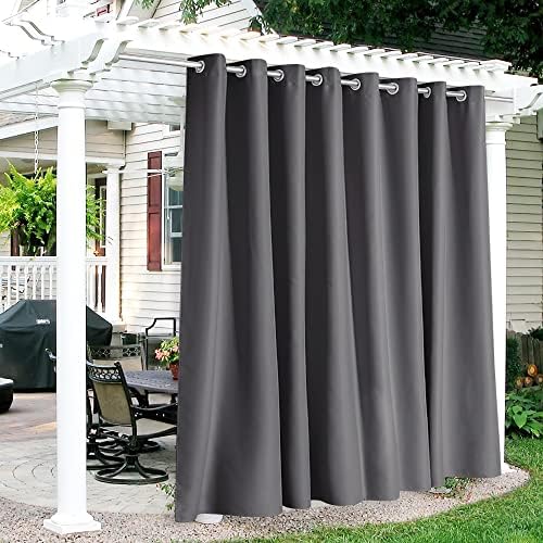 RYB HOME Extra Wide Outdoor Curtains for Patio Waterproof Privacy by RYBHOME