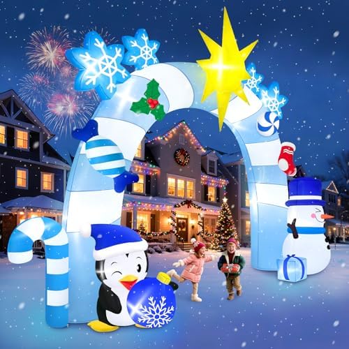 16FT Christmas Inflatable Archway, Kalolary Winter Snowman Inflatables - Image 6
