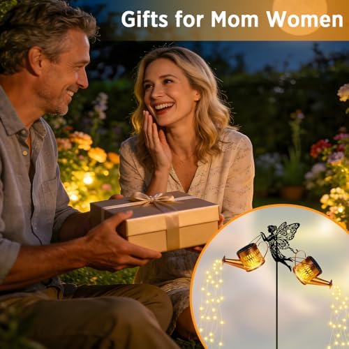 2 Pack Solar Watering Can Lights, Metal Solar Lights Outdoor Decorative - Image 7