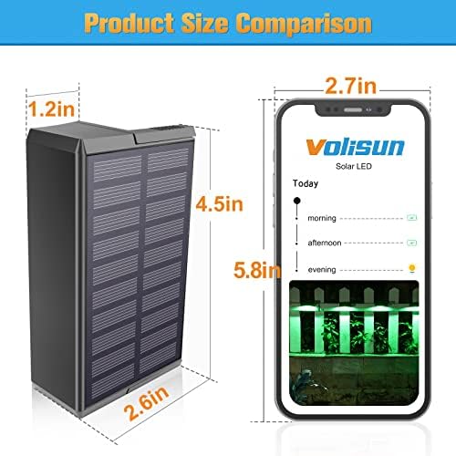 VOLISUN Solar Deck Lights Outdoor 12 Pack, 1800mAh Long Lighting Time - Image 5