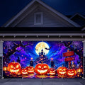 7 x 16 ft Moonlit Pumpkin Halloween Garage Door Decorations Halloween decorations Witch Door Cover, Hanging Banner, Cauldron Backdrop Mural for Home, Outdoor, Indoor, Spooky Party, Wall,Window by THISFIND