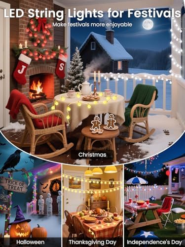 78FT 200LED Globe String Lights Indoor, Color Changing Classroom Lights - Image 6