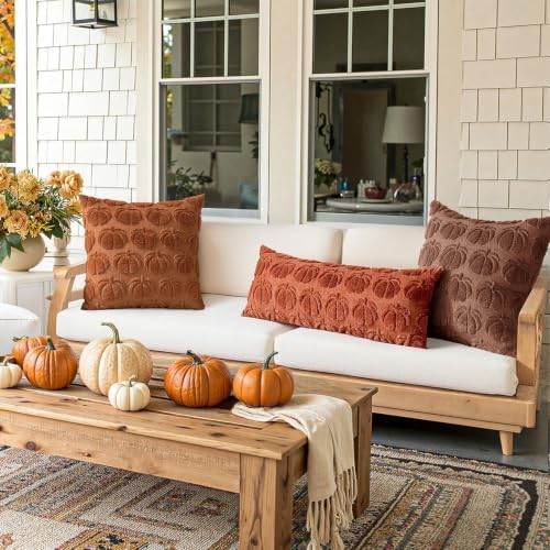 MIULEE Fall Pillow Covers Pumpkin Fall Decor 20x20 Autumn Glaze - Image 5
