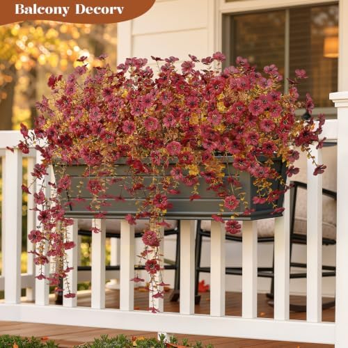 Alupssuc 4 PCS Fall Hanging Flowers Artificial for Outdoor Indoor Decor - Image 4