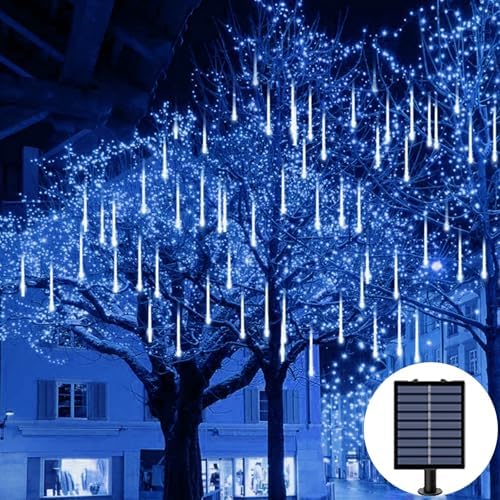 8 tubes Solar meteor shower lights outdoor, suitable for Christmas lights, garden Halloween party atmosphere lamp, wedding,Back garden decoration, outdoor hanging tree lamp,Household,shop,Courtyard by ThelightofBuroraix