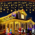 60FT 612 LED Outdoor Christmas Lights - 136 Ice Drops, 12 Pro Modes by WUXYIYANG