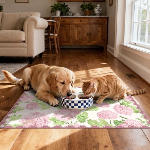 Front Door Mat Outside Entrance, 2x3 Pink White Floral Entryway Rug - Image 5