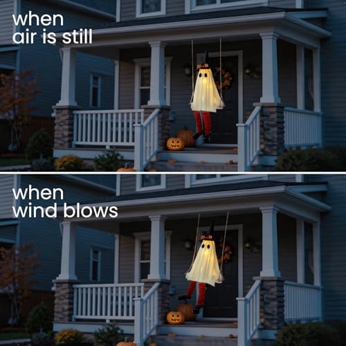 Halloween Decorations Outdoor - 6 FT Large Hanging Swinging Ghost Decor - Image 3