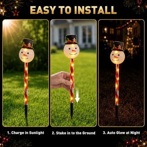 Solar Christmas Lights Outdoor, Yard Decor for Garden, Lawn and Pathway - Image 7