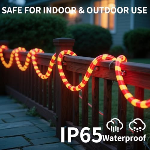 360 LED Christmas Candy Cane Rope Lights, 40FT Waterproof Xmas Tree Light, Connectable Tube Light Plug in for Indoor Outdoor Garden Yard Holiday Wedding Festival Party Decoration - Image 5