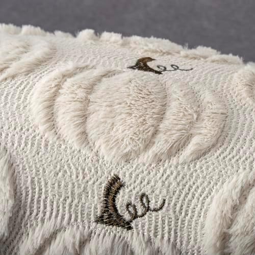 Fall Pumpkin Lumbar Pillow Covers 12x20 Set of 2 Beige Fall Farmhouse Decor - Image 2