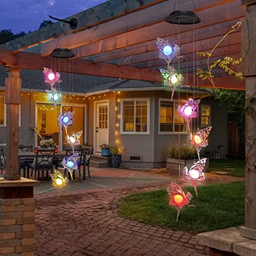 Tryme Solar Wind Chimes for Outside Changing Colors Fairy Wind Chime Lights Windchimes Outdoors Unique Decorative Mobile Gifts for Mother's Day Thanksgiving Christmas Birthday - Image 6