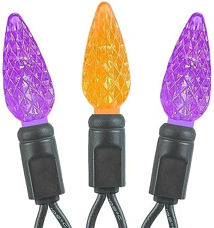 Novelty Lights 24 Feet 70 LED Purple & Orange C6 Strawberry LED Lights - Image 3