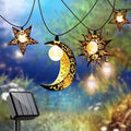 Beautyard Solar String Lights Outdoor Star Moon Sun 13Ft 153In Led Solar Powered Decorative Lights for Garden Patio Yard Trees Mothers Birthday Gifts Party (Warm White) (Star Moon Sun String Lights) by Beautyard